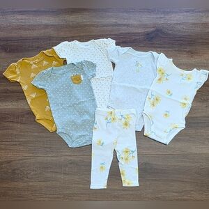 🐝Bundle of Baby Girl Bee & Flower Clothing for Spring/Summer SIZE: 9 Months